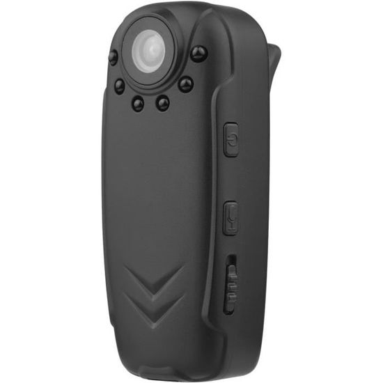 Caméra Corps HD 1080P WiFi - Vision Nocturne IR, Détection Mouvement, Rotative 180°