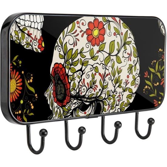 Broadfashion Porte-clés Fantaisie En Caoutchouc Avec Tête De Mort Pour Homme