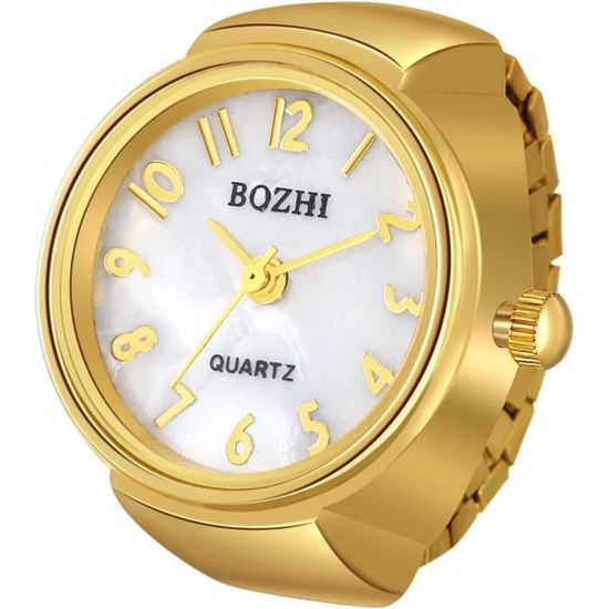 Montre-bague Vintage BESTonZON – Quartz élastique Unisexe, Lumineuse, Simple Et élégante Pour Femme Et Homme