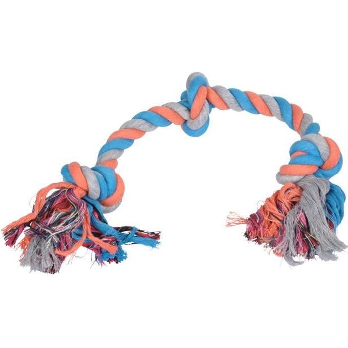 Jouet pour chien - Corde - Coton - 3 nœuds - 50cm