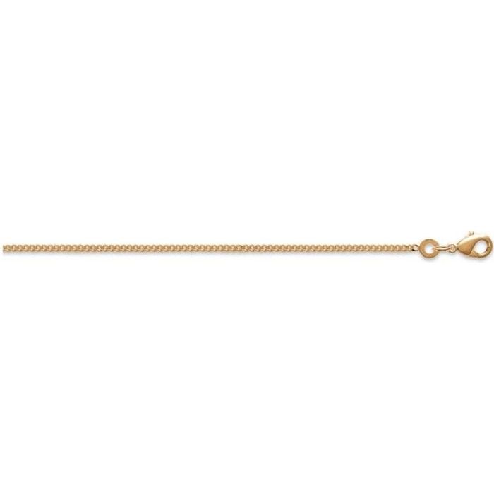 Longue chaine homme 60cm plaqué or 18 carats fine 1.6mm pour pendentif