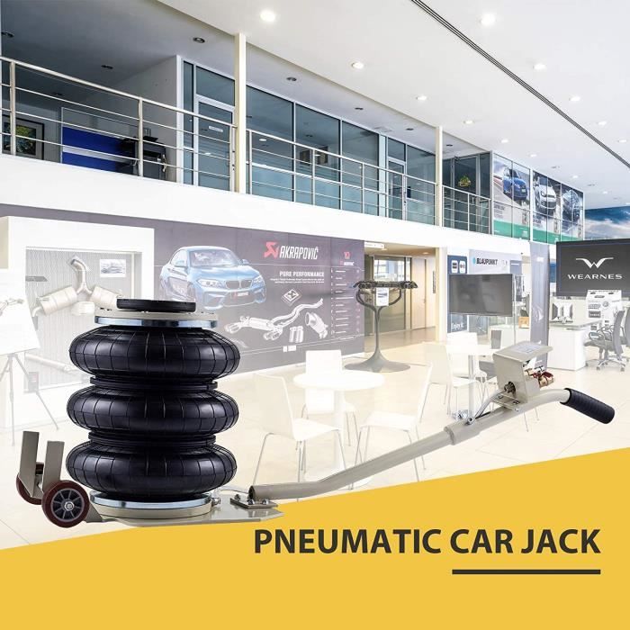 3 Tonnes Cric Pneumatique, 3T Cric à Levier avec Hauteur de Levage, Air Jack pour Soulever Voiture