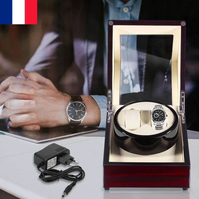2 Grids Remontoir à Montres Automatique Ecrin Boîte