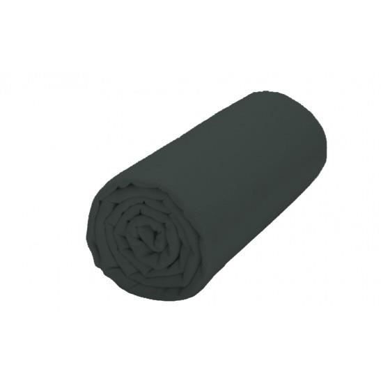 Drap housse Anthracite 180 x 200 cm / 100% coton / 57 fils/cm²