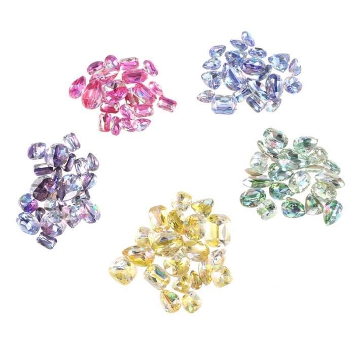 100 pièces strass beau coloré drôle décor manucure verre brillant pour fille MANICURE SET - MANICURE KIT - PEDICURE
