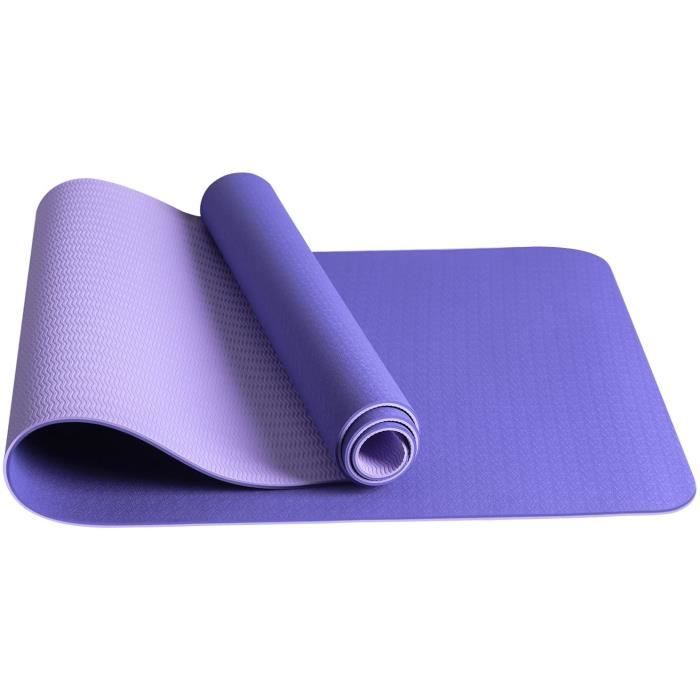 JOJOBNJ Tapis de Yoga,Tapis yoga antidérapant Epais et Durable en TPE matériaux,180x60x0.6cm,Avec Sac de Yoga,Pour517