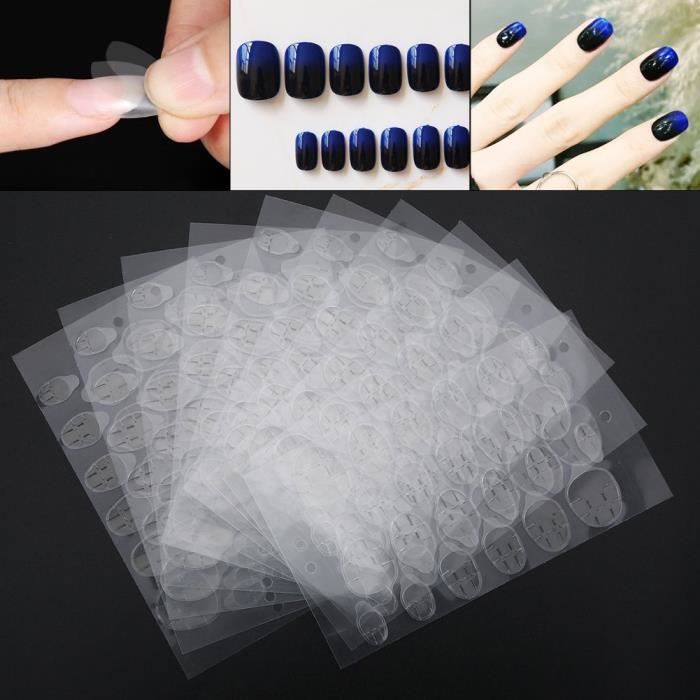 Autocollant de colle de ruban adhésif faux art faux ongles double face - Autocollants pour ongles HB057