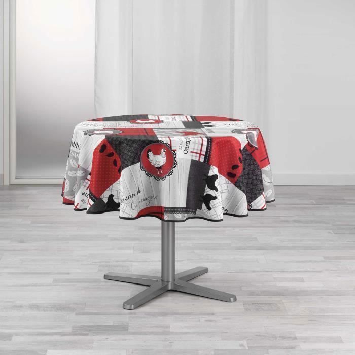 CDaffaires nappe ronde (0) 180 cm polyester imprime auberge