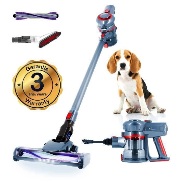 EZIclean cyclomax air animal – Aspirateur balai 2 en 1 – Brosse spéciale animaux de compagnie - 120W – 35 min d'autonomie – 800mL