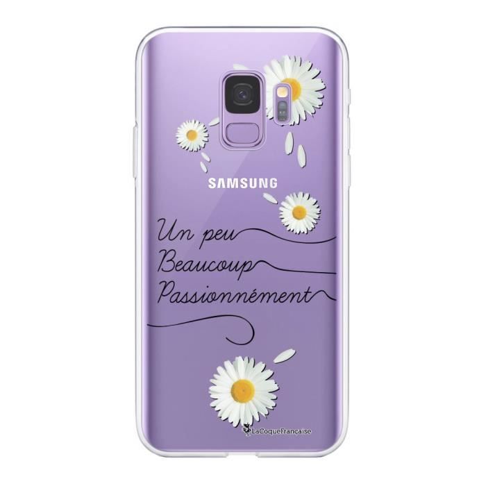 Coque Samsung Galaxy S9 360 intégrale transparente Un peu beaucoup Ecriture Tendance Design La Coque Francaise