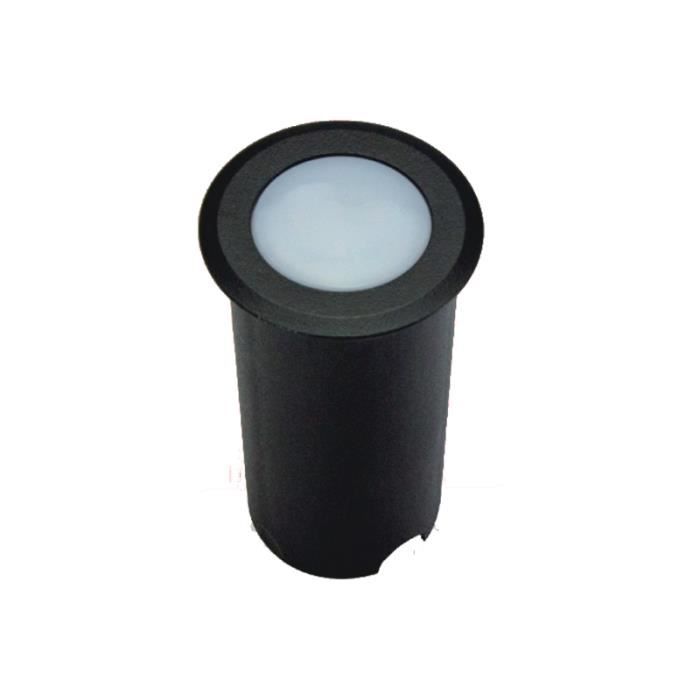 Petit Spot Encastable 1,5W LED Tour Noir étanche IP67 - Teinte de lumière:Blanc Chaud (2700K) couleur:Noir teinte de lumière:Blanc