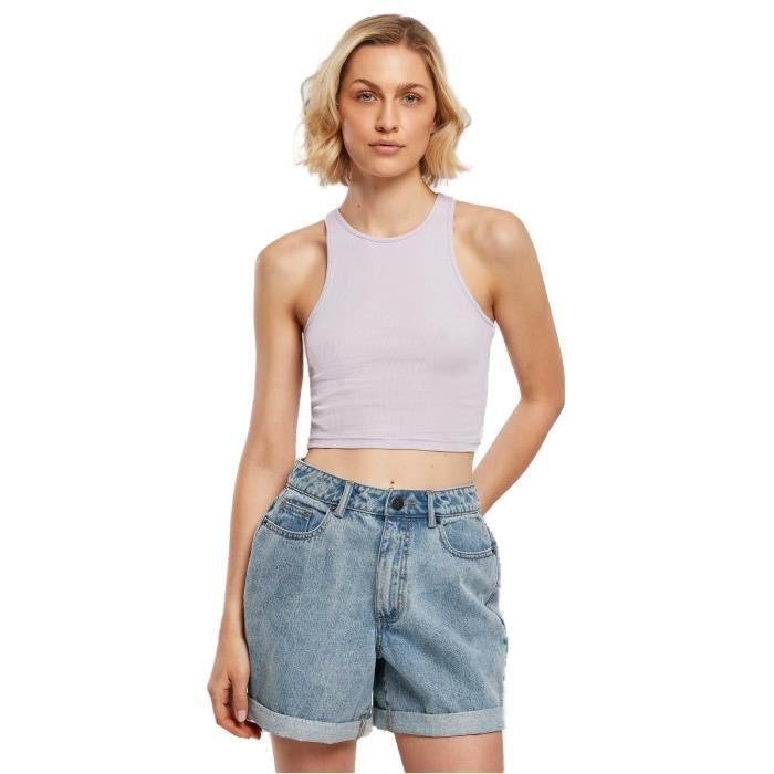 Débardeur court côtelé femme Urban Classics GT - violet lavande - 4XL