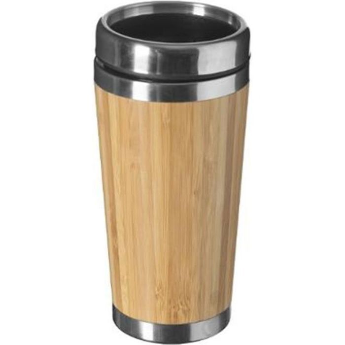Mug Isolant -Bambou- 38cl Naturel Beige