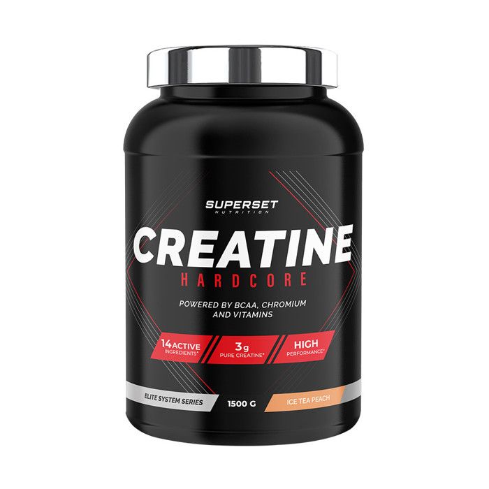 CREATINE HARDCORE (1,5Kg)| Créatines|Ice Tea Pêche|Superset Nutrition Ice ea Pêche