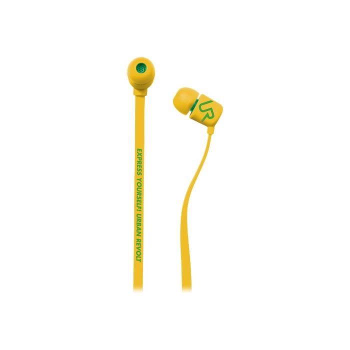 TRUST Ecouteurs avec micro intra-auriculaire Urban Revolt Duga jack 3,5 mm - Jaune