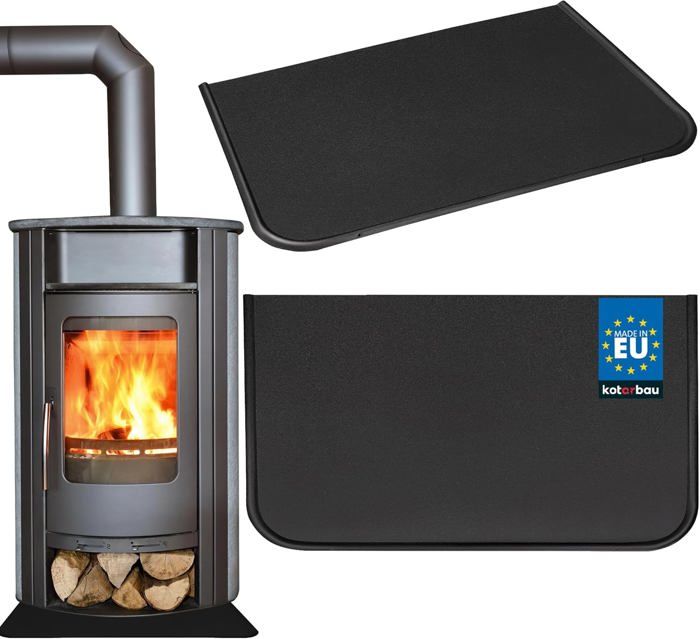 Tapis De Protection Ignifuge 60x40cm Pour Cheminée, Poêle, Barbecue - Résiste à 1000°C, Facile à Nettoyer, Avec Sac De Rangement