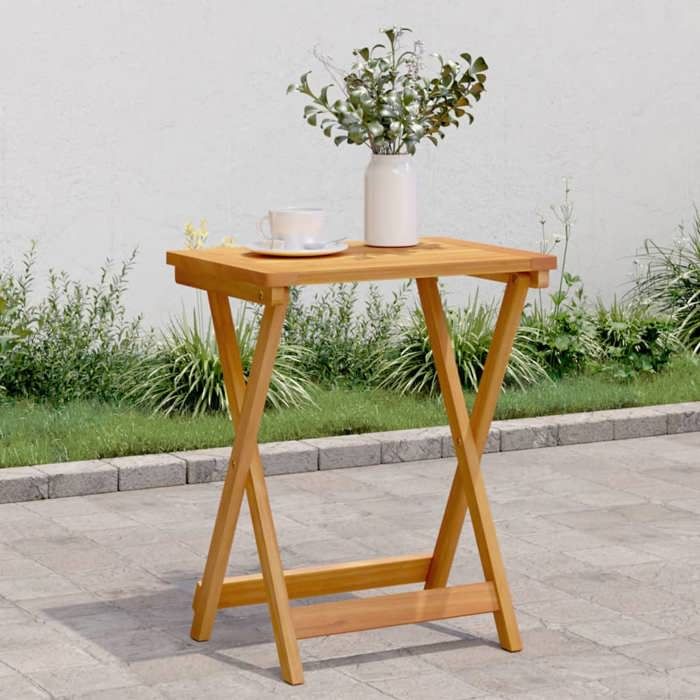 vidaXL Table pliable de jardin 50x36x60 cm Bois d'acacia