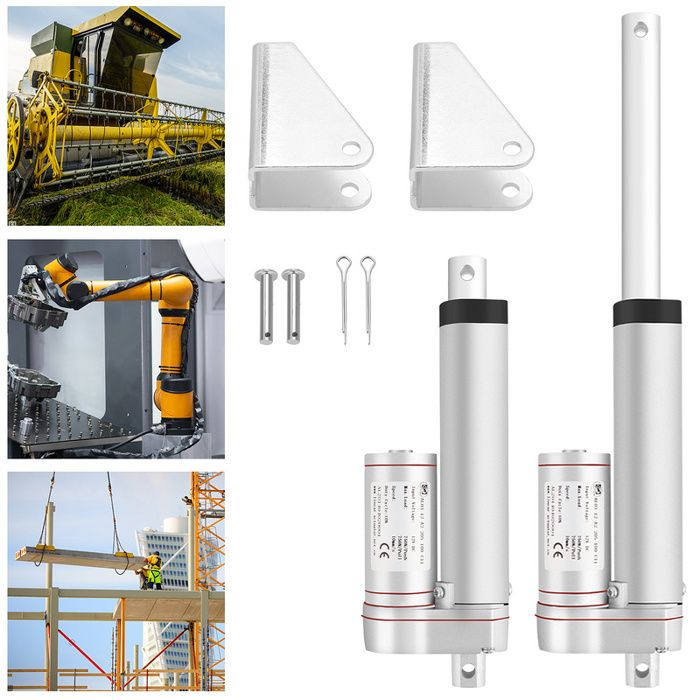 Actionneur Linéaire 12V - 5 Longueurs (50 à 300 Mm) - Force 150 Kg - Pour Portails, Fenêtres Automatiques, Domotique