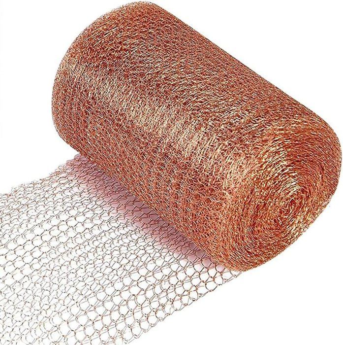 Maille De Cuivre Pur, 0.127x12m Copper Wire Mesh Rongent Lutte Antiparasitaire, Rouleau De Treillis Métallique Fin Pour Maille De Rat De Jardin