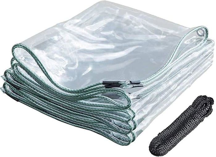HQQMNY Bâche de Protection 0.4mm 420g/㎡ Bâche étanche Couverture de Protection pour Ceillets 2mx2m Bâche Imperméable Résistante et des Oeillets utilisé pour Meubles de Jardin, Piscine