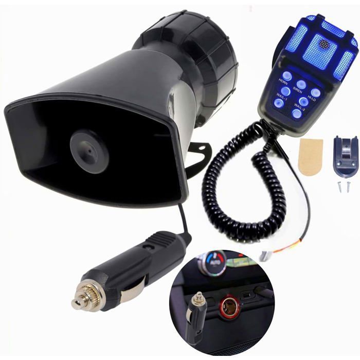 Corne Air Rouge Véhicule Corne De Sirène Air Rouge 12V 110dB - Klaxon Alarme Raid Aérien Pour Voiture Camion Moto Corne De Brume Pour Véhicule