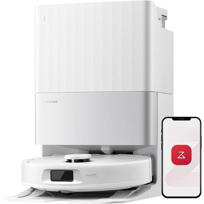 Roborock Qrevo S5V Aspirateur Robot Laveur avec Station 12000 Pa FlexiArm Double Anti emmêlement Séchage à 'air Chaud - vue 2