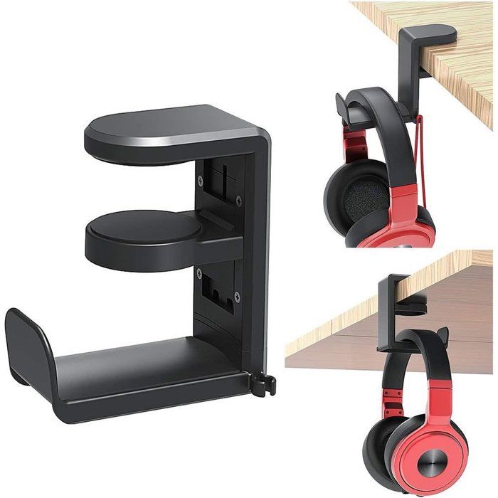 DAITY 1 Support de rangement pour casque réglable sans perforation (noir)