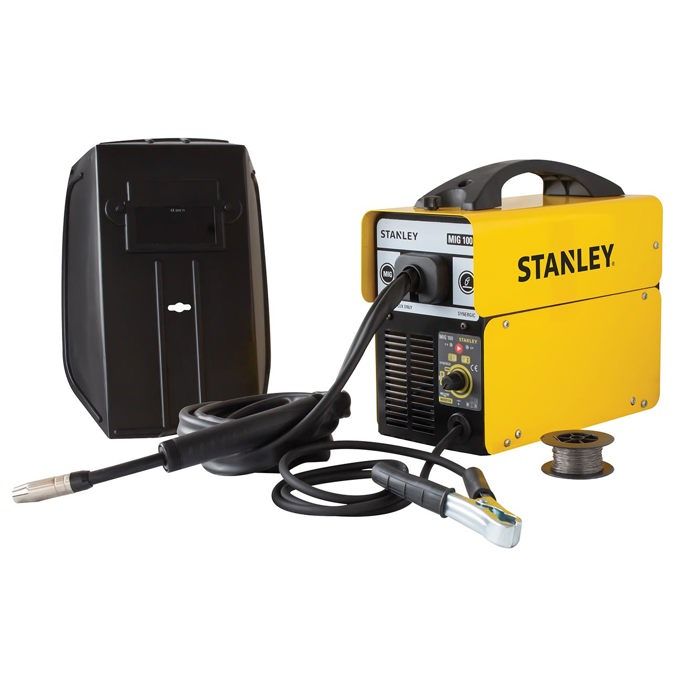 Stanley Soudeuse inverter MIG 100 sans gaz fil fourré 0.8–0.9 mm fonction synergie pour soudure propre