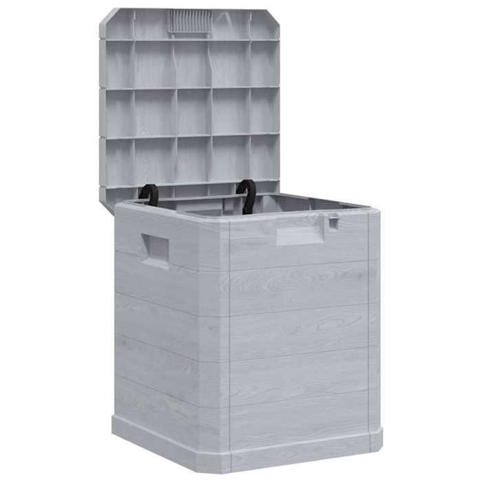 “Winter SaleTOP Boîte de rangement de jardin Gris - Boîte de rangement de jardin 90 L Gris clair PRO67549