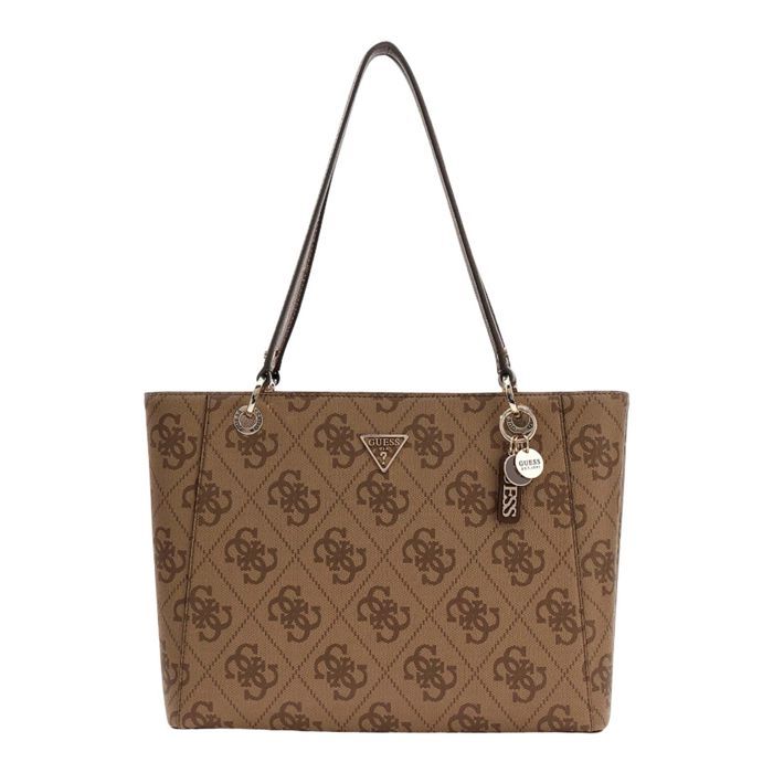 GUESS Sac à épaule brun clair marron pour femme - Noelle II Tote Bag Latte Logo / Brown 330363