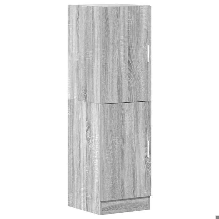 Armoire de cuisine - JILL - Sonoma gris - Bois dingénierie - 38x415x1315 cm - Étagères ajustables - Capacité 60 kg