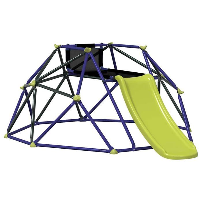 Dôme descalade en acier - vidaXL - Bleu - 236x178x90 cm - Résistant aux UV - Étanche - Utilisation en extérieur