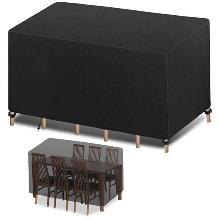 GABRIELLE Housse Salon de Jardin 200x100x75cm Protection Bache Table de Jardin Mobilier Extérieur Imperméable Coupe-Vent Anti-UV R