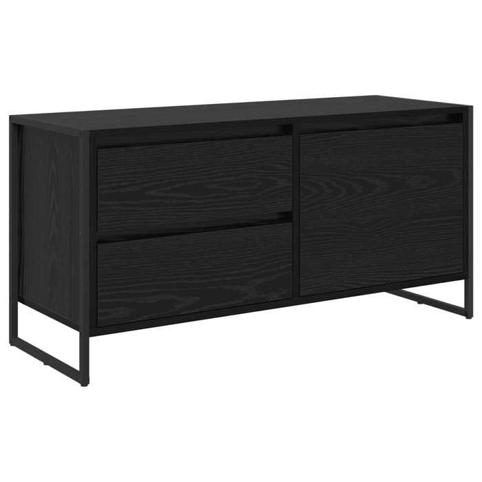 Meuble TV - HELLOSHOP26 - 100 x 36 x 49 5 cm - Bois dingénierie - Style industriel - Porte et tiroir Meuble TV - HELLOSHOP26 - 100 x 36 x 49 5 cm - Bois dingénierie - Style industriel - Porte et tiroir