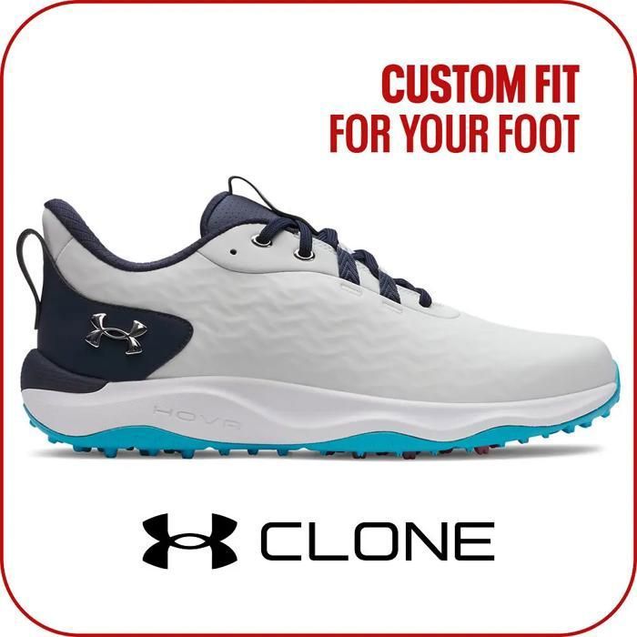 Chaussures de golf sans crampons Under Armour Drive Pro Clone SL - distant gray/midnight navy/metallic silver Chaussures de golf sans crampons Under Armour Drive Pro Clone SL - distant gray/midnight navy/metallic silver