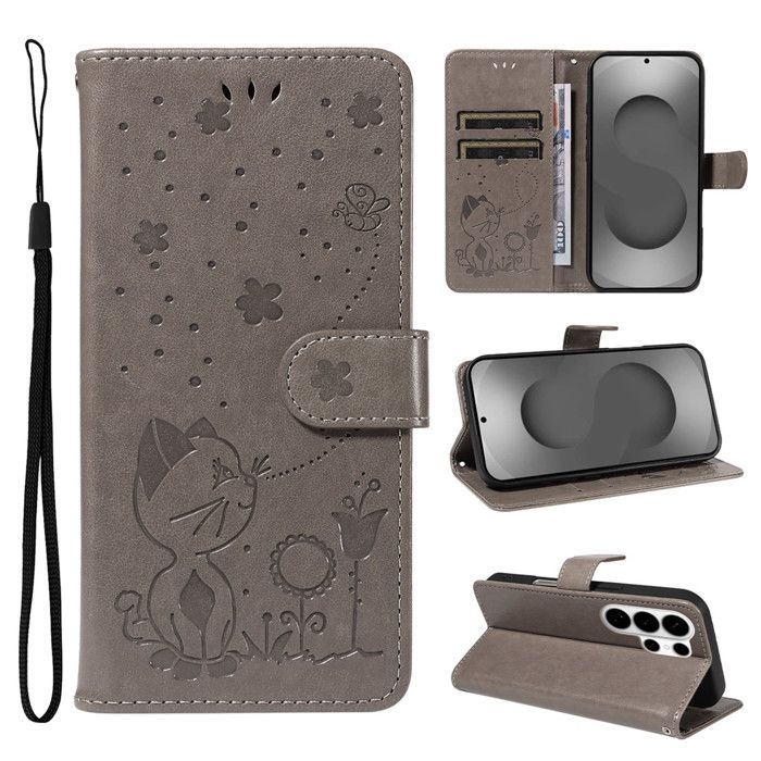 Pour Samsung Galaxy S26 Ultra Housse Antichoc Protection Luxueux Etui Portefeuille Avec support - Gris Pour Samsung Galaxy S26 Ultra Housse Antichoc Protection Luxueux Etui Portefeuille Avec support - Gris