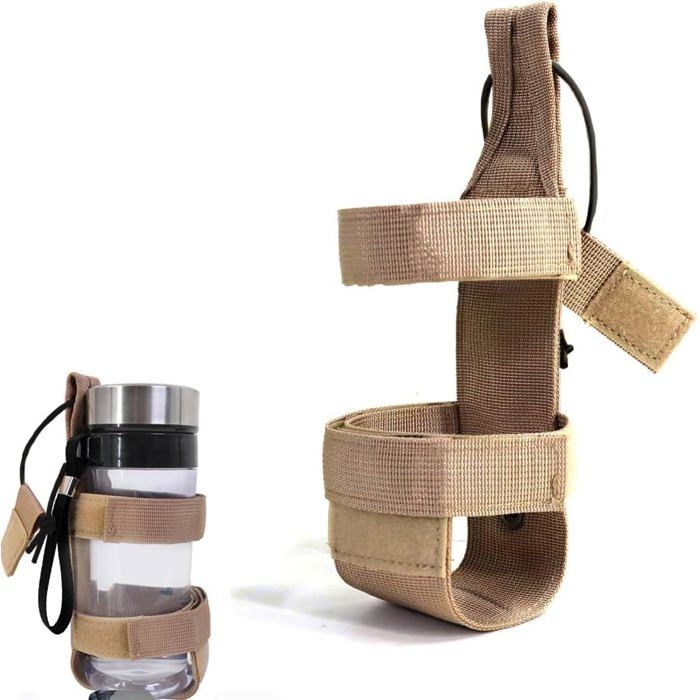 1x Porte-bouteille Nylon tactique Réglable Sangle MOLLE Ceinture Sac à dos Randonnée Camping .