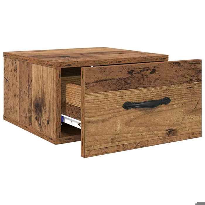 Tables de lit Moderne CHIC 2 pcs Cabinet de chevet - Armoires de nuit - avec tiroir - Bois ancien 35x35x20 cm CC2139