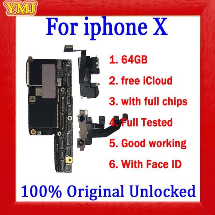 Carte mère complète fonctionnant pour iPhone 11 11pro Max avec Face ID 64GB 128G