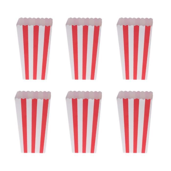 Popcorn Cinéma Maison Lot De 50 Boîtes à Pop-corn En Carton - Boîtes Blanches Pliables 7.5x10.7 Cm, Pour Fêtes, Cinéma, Collations Boîtes à Popcorn