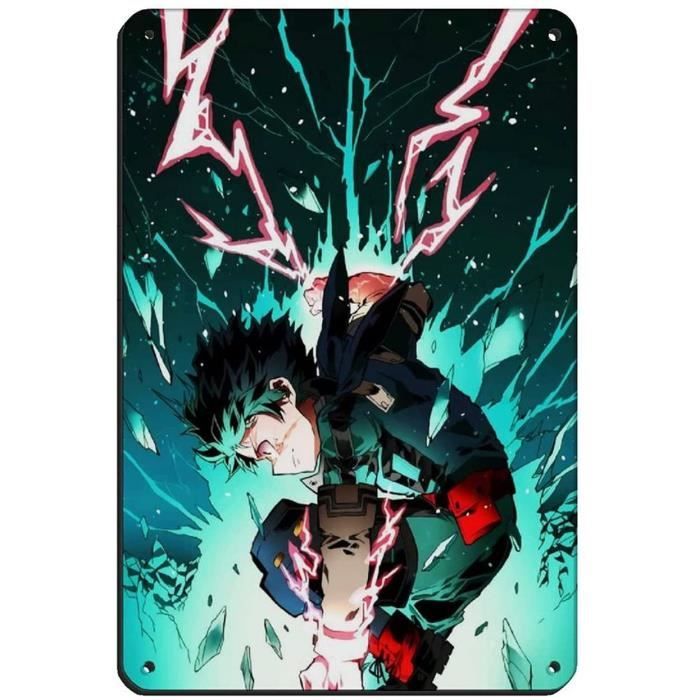 My Hero Academia Poster rétro en métal avec inscription « Izuku