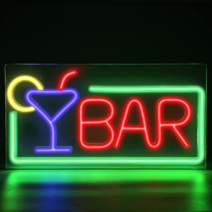 Panneau lumineux LED avec néon 3D Alimenté par USB Pour entreprise,  boutique, bar, restaurant, fête, maison, salon[1367] - Cdiscount  Informatique