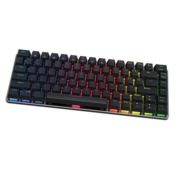 Blanc MagiDeal Cool Ajazz Ak33 USB Clavier de Jeux Clavier Mécanique LED Câblé 82 Clés pour Ordinateur Portable 