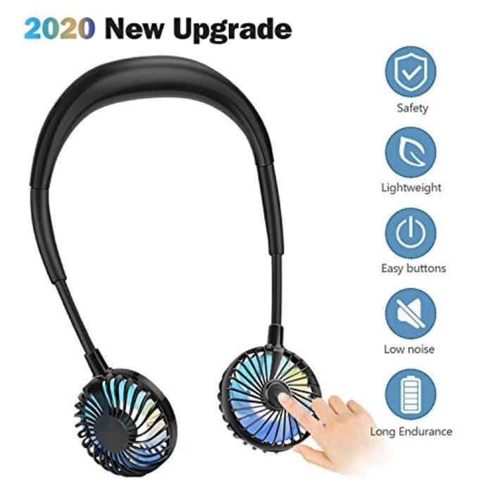 Autres Peripheriques Usb UCC1B Ventilateur de cou portable rechargeable mini ventilateur de tour de cou USB ventilateur de bureau s