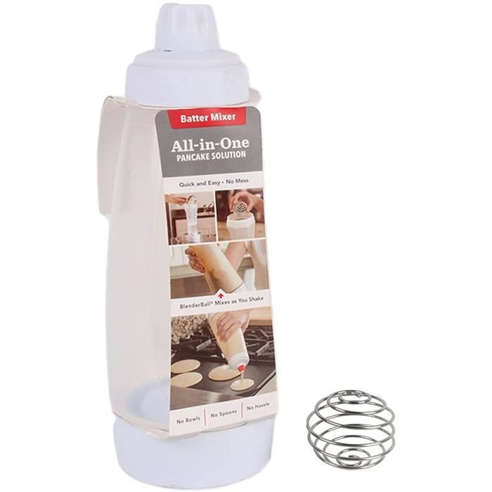 Dispensateur De Pâte à Crêpes 1000 Ml Avec Fouet à Billes - Pour Crêpes, Gaufres, Cupcakes, Facile à Utiliser - 2