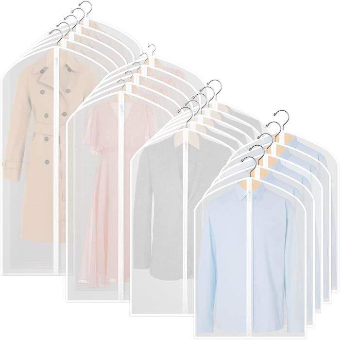 Lot de 20 Housses de V tements avec Zip Housse Vetement