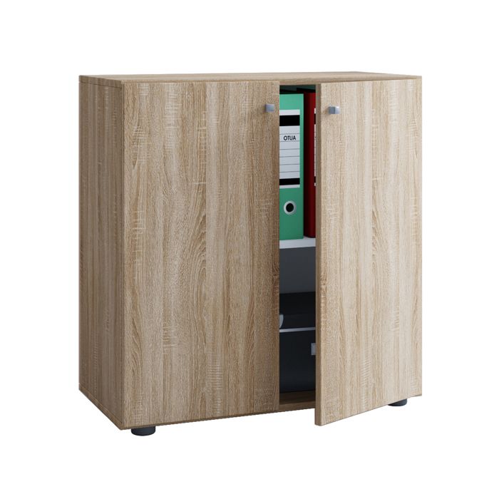 Lona Armoire universelle de bureau commode de bureau armoire basse 2 portes imitation chêne Sonoma. Lona Armoire universelle de bureau commode de bureau armoire basse 2 portes imitation chêne Sonoma.