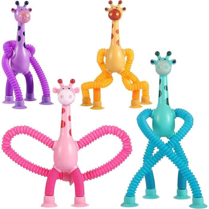 Jouet girafe télescopique avec ventouse Jouet girafe télescopique avec ventouse