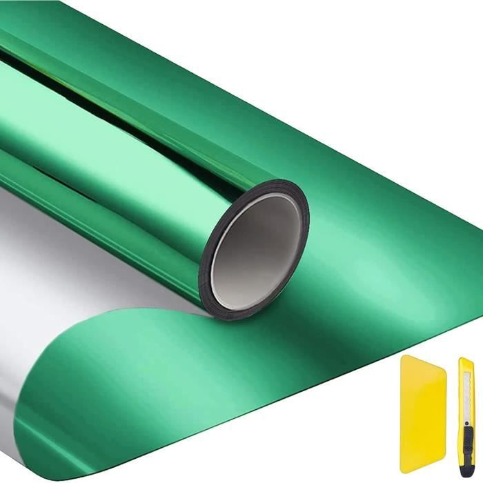 Brise Vue Fenetre Paysage Vert Film Fenetre Film Opaque Fenetre Anti-UV Film Pour Vitre Film Electrostatique Vitre Pour Famille Bureau Film Opaque Vitrage 3P/45x100cm