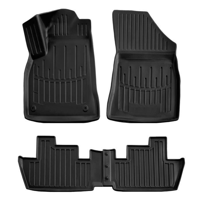 3D Tapis De Sol En Caoutchouc Premium Compatible Avec Peugeot 3008 2009-2016 4pcs, Système de Fixation, Noir